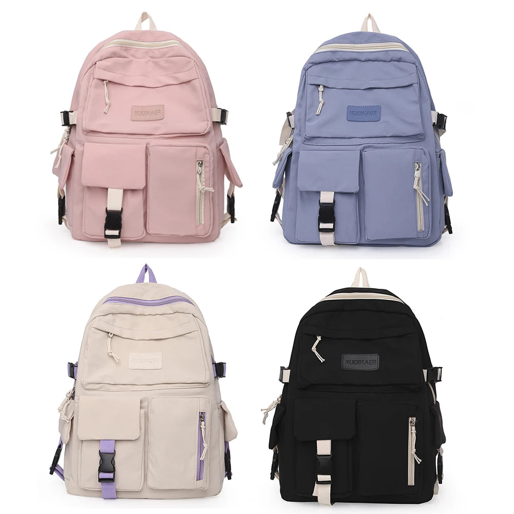 Travel Canvas Hit Backpack Preppy Style School Students Large Capacity Rucksack