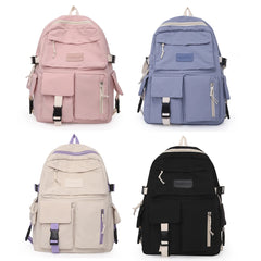 Travel Canvas Hit Backpack Preppy Style School Students Large Capacity Rucksack
