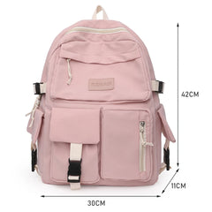 Travel Canvas Hit Backpack Preppy Style School Students Large Capacity Rucksack