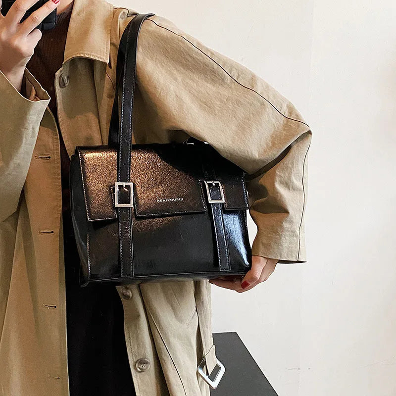 Women Travel Small Tote Bags Pu Leather Underarm Shoulder Bag Female Handbag Pur