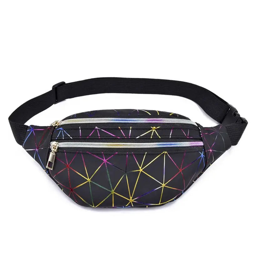 Glitter Multicolor Waist Pack Fanny Pack Money Belt Wallet