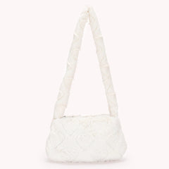 Heart Plush Shoulder Underarm Bag for Women