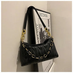 Women Underarm Bags PU Leather Shoulder Bags Ladies Chain Handbag