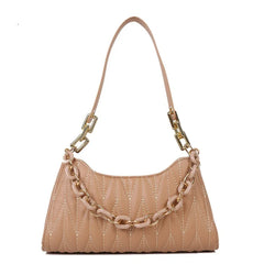 Women Underarm Bags PU Leather Shoulder Bags Ladies Chain Handbag