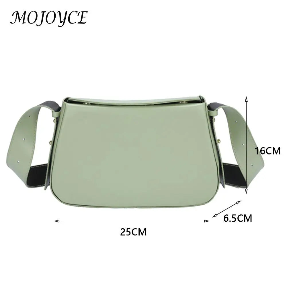 Women Underarm Bags Solid Shoulder Handbags Zipper Clutch PU Leather