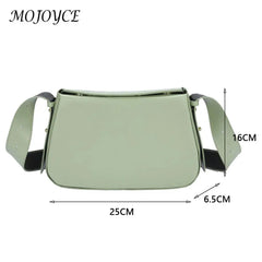 Women Underarm Bags Solid Shoulder Handbags Zipper Clutch PU Leather