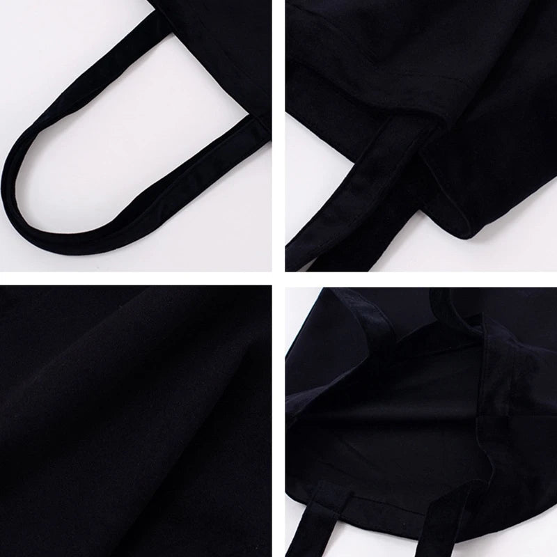 Velvet Shoulder Bag Large Capacity DIY Hand Painted Tote