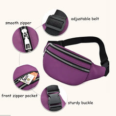 Nylon Waist Bag for Women - Cell Phone Belt Bag Outdoor Pouch