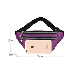 Nylon Waist Bag for Women - Cell Phone Belt Bag Outdoor Pouch