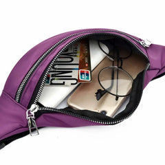 Nylon Waist Bag for Women - Cell Phone Belt Bag Outdoor Pouch