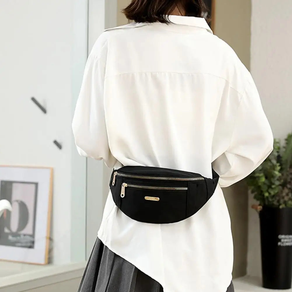 Women Waist Bag Waterproof Shoulder Messenger Bag Sport Casual Ladies
