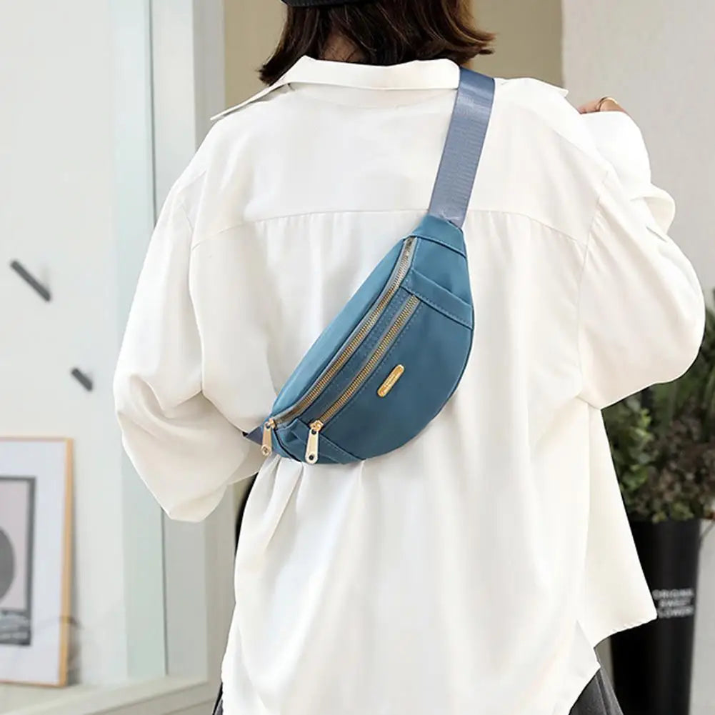Women Waist Bag Waterproof Shoulder Messenger Bag Sport Casual Ladies