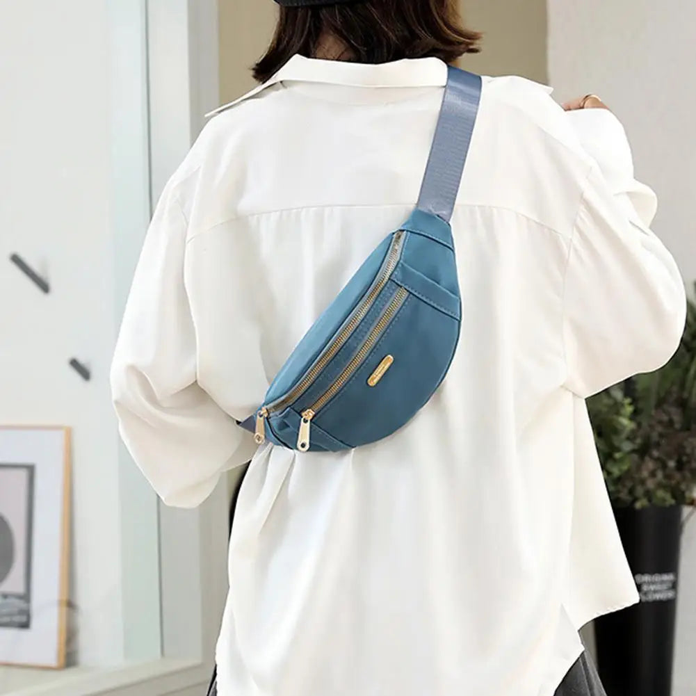 Women Waist Bag Waterproof Shoulder Messenger Large Sport Bag