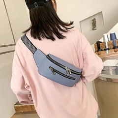 Women Waist Bags PU Leather Fanny Pack Shoulder Crossbody Bags