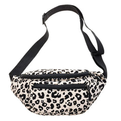 Women Leopard Print Waist Pack Fanny Bag Large Capacity Crossbody Bag