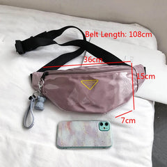 Women Waist Pack PVC Clear Jelly Chest Bag Waterproof Fanny Pack