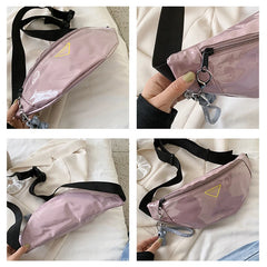Women Waist Pack PVC Clear Jelly Chest Bag Waterproof Fanny Pack