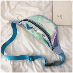 Women Waist Packs Holographic Fanny Pack Travel Purse Shoulder Chest Bag