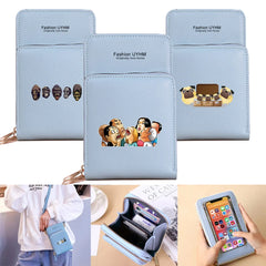 Women Wallets Card Pack Phone Bag Cartoon Print Storage Purse Crossbody Bags