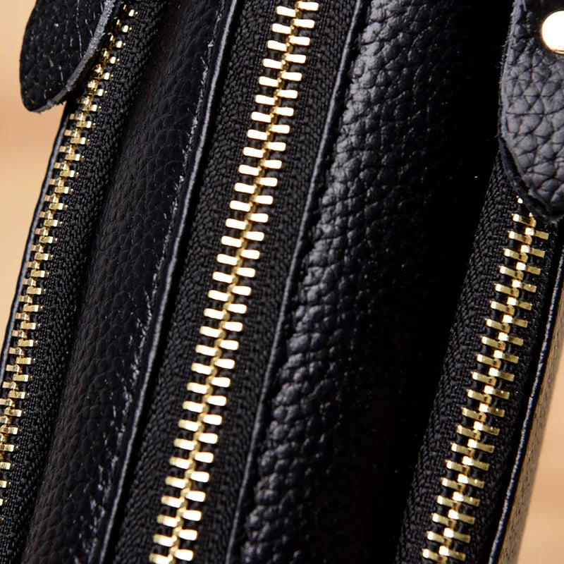 Women Wallets Clutch Bag Leather Small Bags Multi-card Position Compact Diagonal