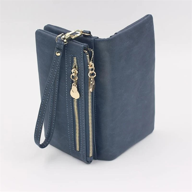Women Wallets Double Zipper Clutch Purse Portefeuille Handbags