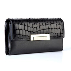 Women Wallets Leather High Long Clutch Cowhide Wallet Female Purse