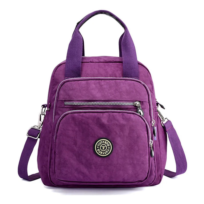 Women Waterproof Nylon Backpack Style Designers Shoulder School Bag