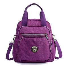 Women Waterproof Nylon Backpack Style Designers Shoulder School Bag