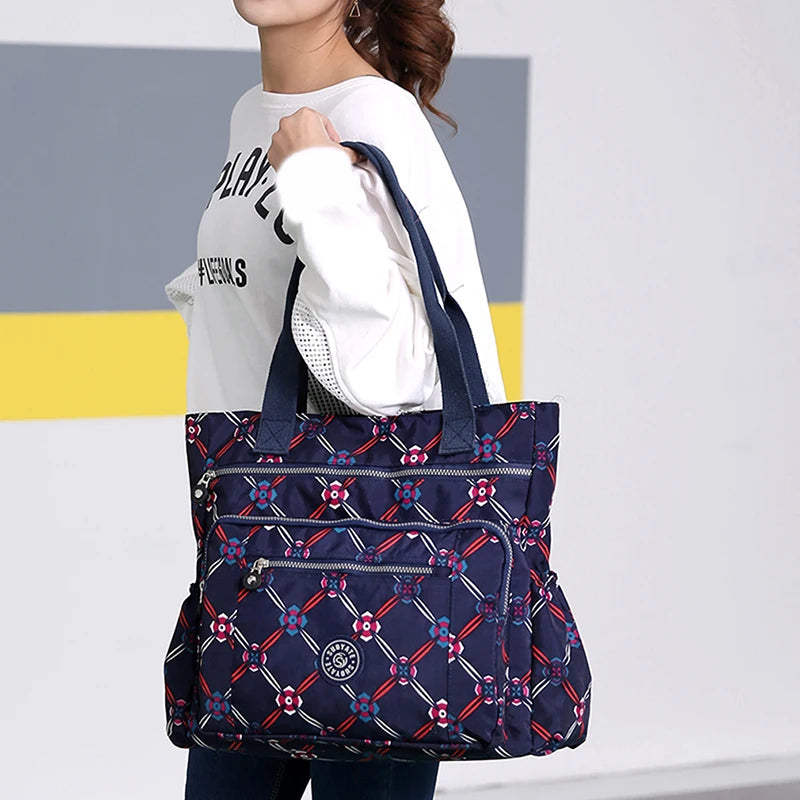 Nylon Waterproof Shoulder Bag Cross Body Messenger Large Capacity Totes