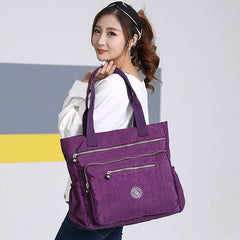 Nylon Waterproof Shoulder Bag Cross Body Messenger Large Capacity Totes