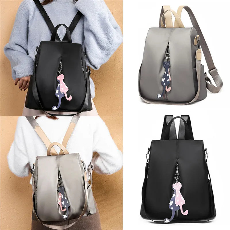 Women Waterproof Oxford Cloth Casual Travel Backpack