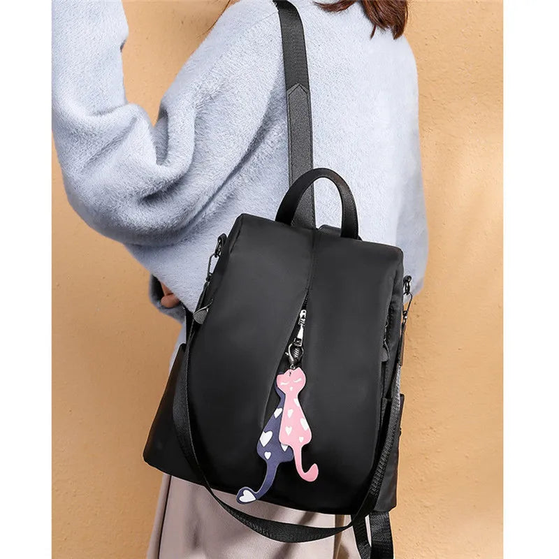 Women Waterproof Oxford Cloth Casual Travel Backpack