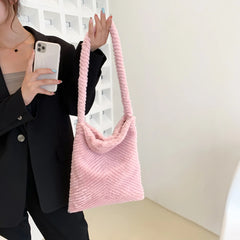 Winter Furry Shoulder Bag Soft Plush Fluffy Fur Crossbody