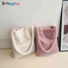 Winter Furry Shoulder Bag Soft Plush Fluffy Fur Crossbody