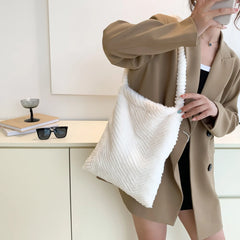Winter Furry Shoulder Bag Soft Plush Fluffy Fur Crossbody