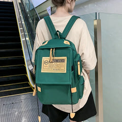 Large Capacity Multi-Pocket Backpack for Couples Traveling