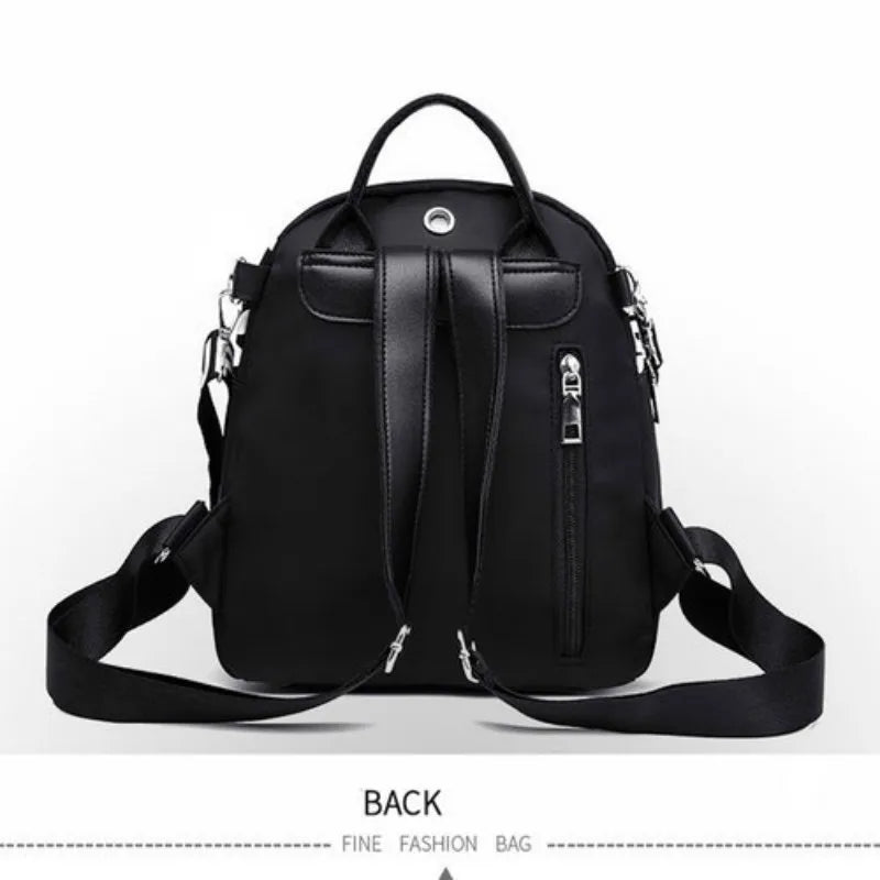 Women's Nylon Small Backpack Waterproof Mini Travel School Bag