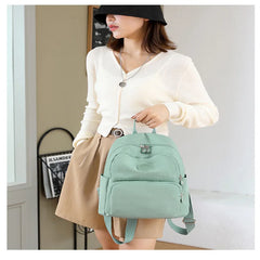 Nylon Women's Backpack for Teen Girls School Travel Handbags