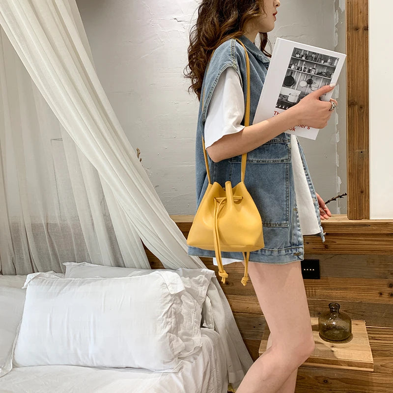 Small Fragrance Style Ladies Bag Mini Bucket Summer Small Fresh Cross body Bag