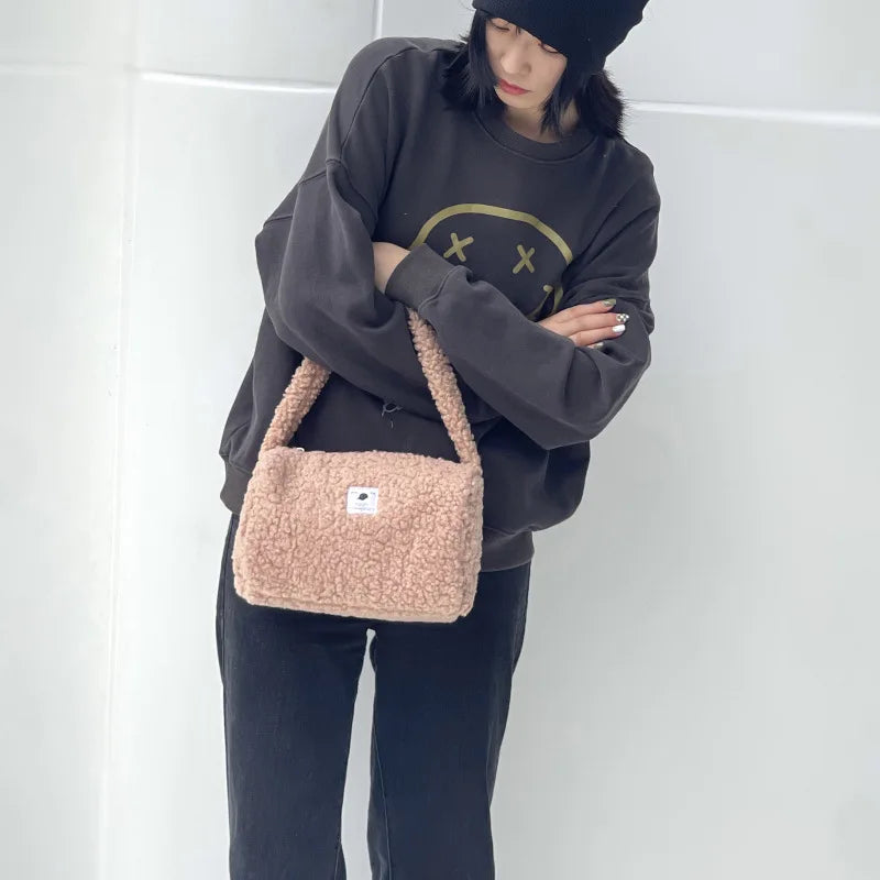 Plush Handbag Faux Fur Underarm Bag