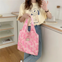 Canvas Jacquard Tote Shoulder Bags Eco Ladies Travel Shopper