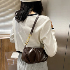 Chain Shoulder Bag PU Leather Handbag Casual Streetwear Summer Bag