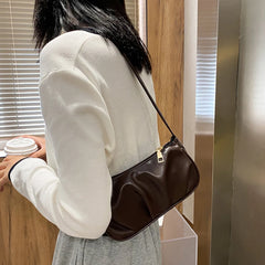 Chain Shoulder Bag Solid Zipper PU Leather Handbag Summer Bag
