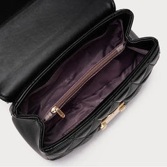 Rhombic Leather Crossbody Bag Chain Small Messenger Bag