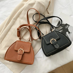 Women's Metal Buckle Small Square Bag Retro Street One Shoulder Diagonal Handbag