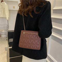 Leather Chain Shoulder Bag for Women Messenger Female Bag