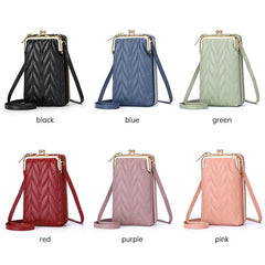 Women's Soft Leather Wallets Cell Phone Purse Messenger Bag