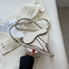 Women's Solid Flap Shoulder Bag Classic Lady's Saddle Bag