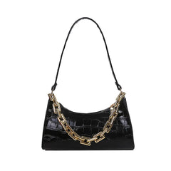 Women's Crocodile Pattern Chain Bag for Travel