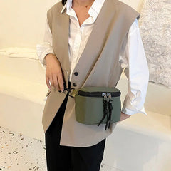 Women's Nylon Band Fanny Pack Shoulder Crossbody Chest Bag